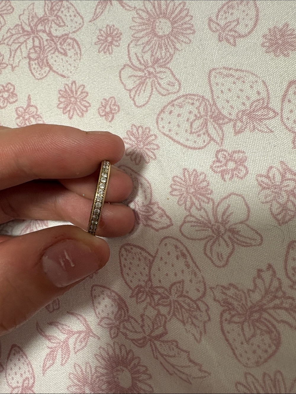 Gold Crystal Eternity Band - Women's Ring